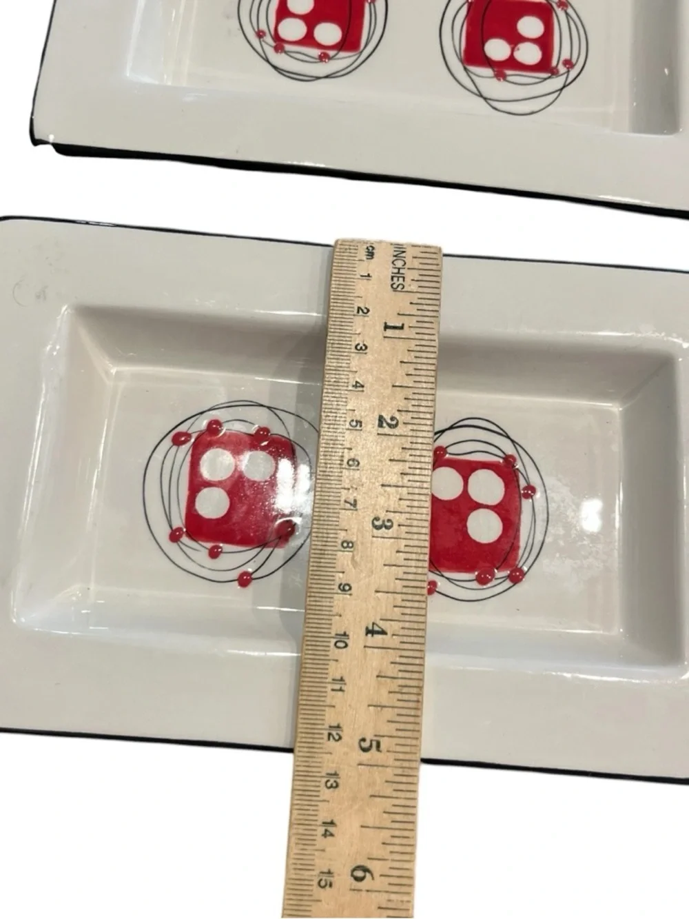 Dansk Orbit Rectangular Relish Or Trinket Trays Set Of Two